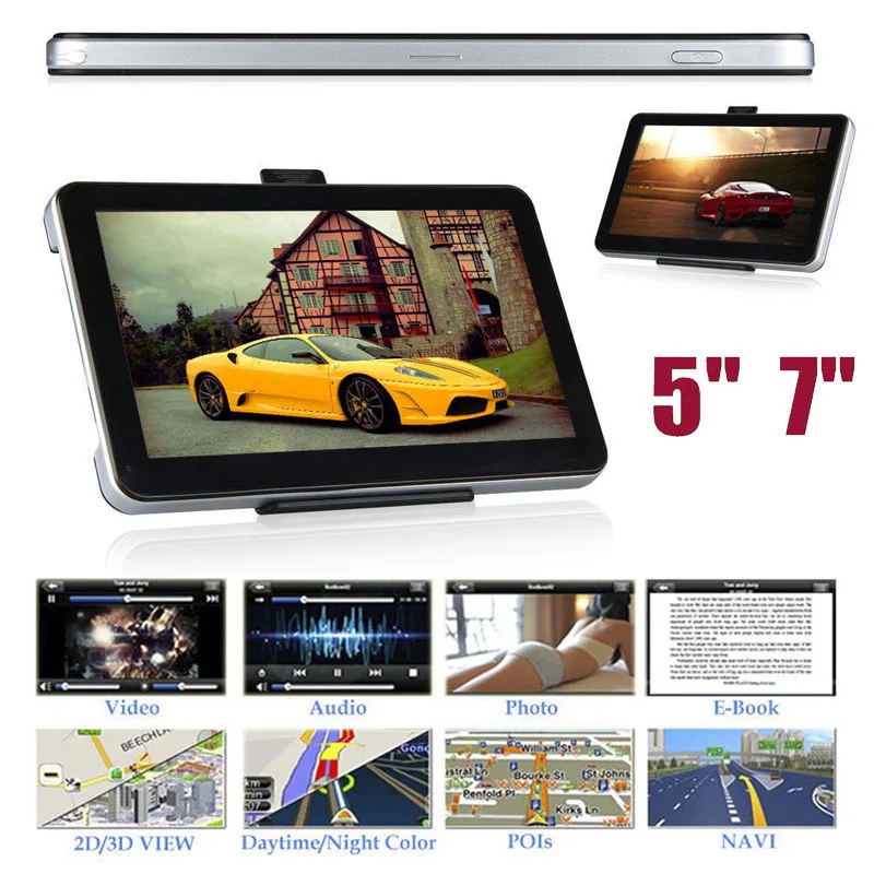 Gps система навигации транспортного средства 5 дюймов Автомобильный gps навигатор