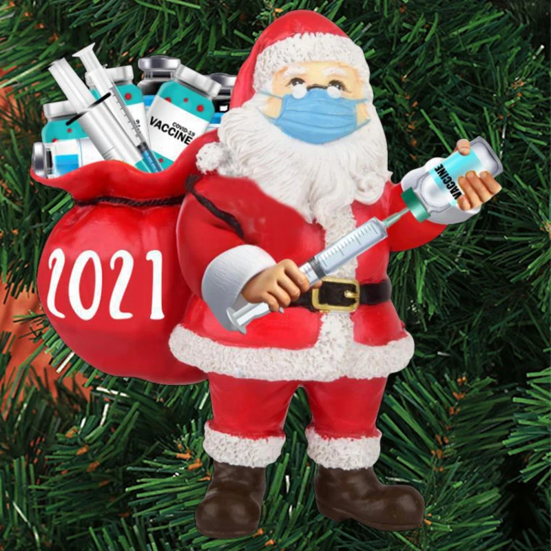 

2021 Рождественское украшение, Декор Санта-Клауса, подвесное украшение для елки с лентой, петлей, украшение для дома