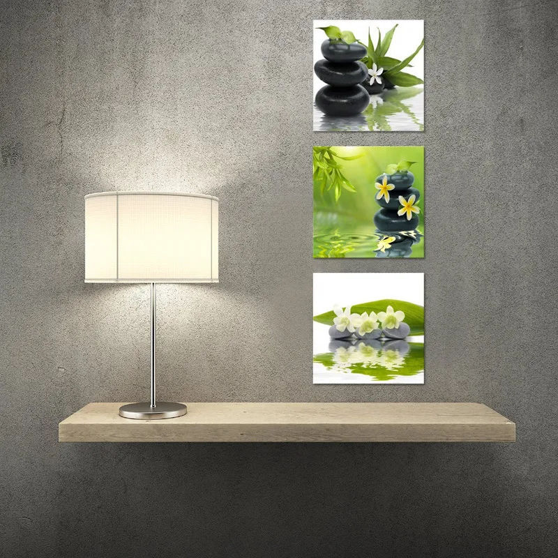 

3 Pieces Canvas Posters and Prints Bedroom Flowers on Cobblestone Print Home Decor Poster HD Painting for Room Decoration