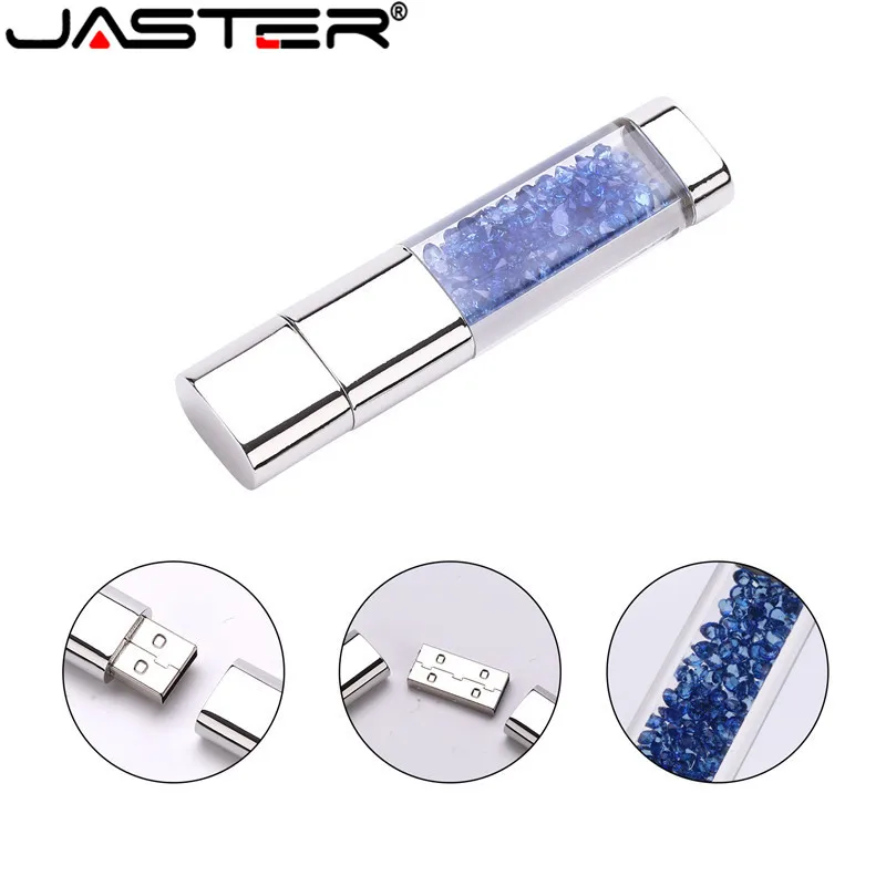 Флэш накопитель JASTER с кристаллами usb 2 0 32 ГБ 16 8 4 64 ГБ|USB флэш-накопители| |