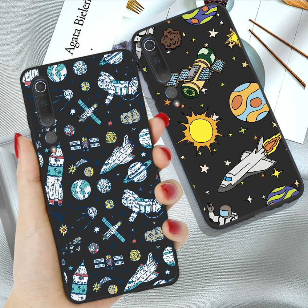 

Rocket Astronaut Case For Xiaomi Redmi Note 10 9 8 7 8T 9T Pro 9A 8A 9S MI Note 11 10 9 10T 9T Pro Lite Poco M3 X3 Soft TPU Back