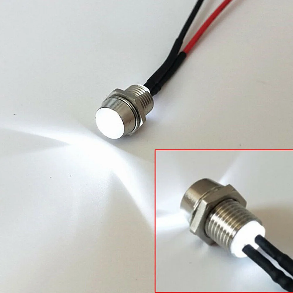 

Pilot Indicator Lights Plastic LED Lamp Replacement 10pcs 12V 8mm Dash Dashboard