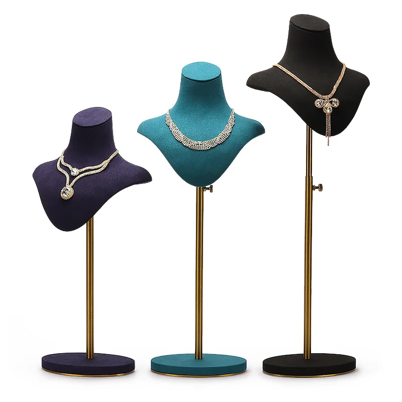 Necklace display stand portrait neck jewelry display props window display furnishings can be pulled up telescopic jewelry stand