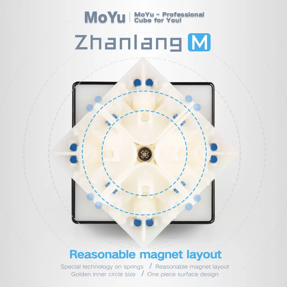 Moyu War Wolf M 2x2x2 Магнитный Куб Магнитная версия Zhanlang 2 слоя куб для скоростного Куба