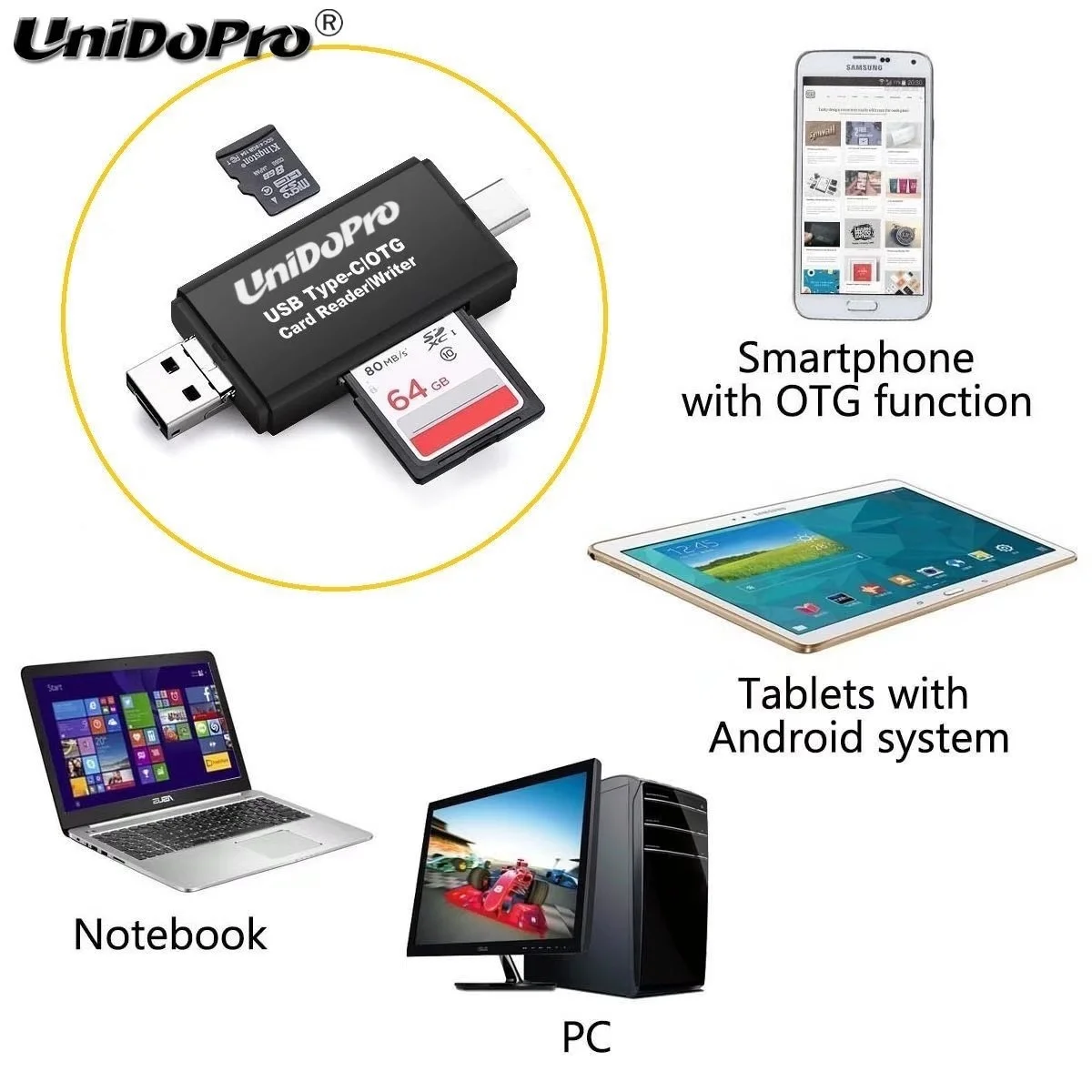 USB Type C OTG адаптер для телефона устройство чтения карт памяти Sony Xperia 5 1 ii iii XZ XZ1 XZ2 XZ3