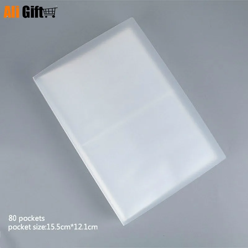 Прозрачный фотоальбом с крышкой из полипропилена 80 листов коллекция фотографий