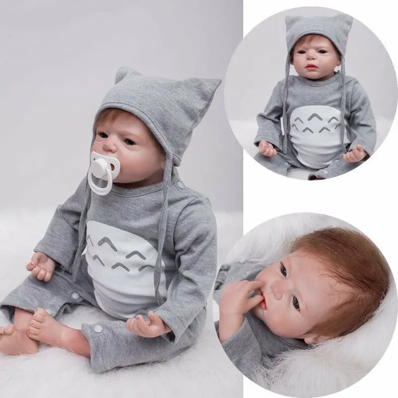 

Handmade Alive Reborn Toddler Doll 22'' Baby Soft Silicone Vinyl Newborn Kid Toy Reborn Baby