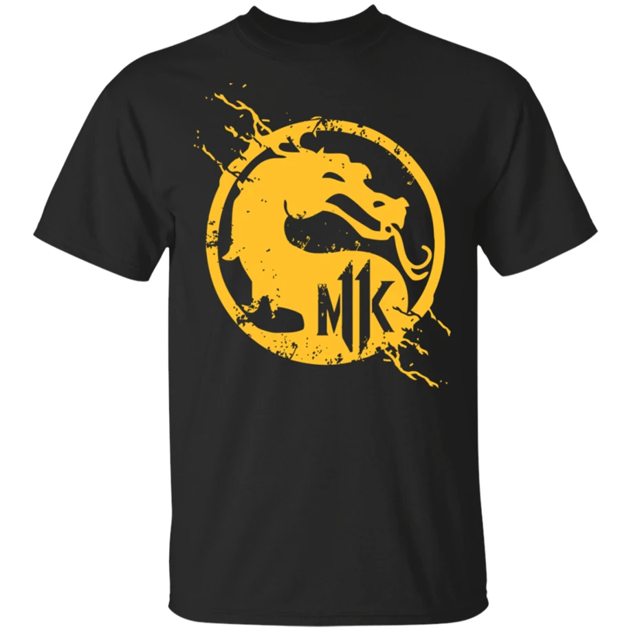 Mmoral Kombat Футболка-Scorpion тройник legendary fighting черная футболка M-3XL стильная круглая |