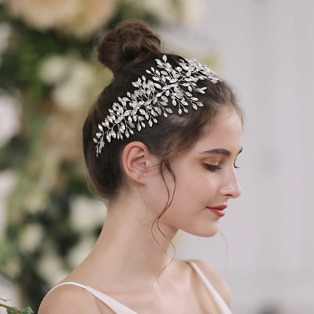 

TRiXY H237-G Gold Wedding Hair Accessories Crystal Hair Piece Wedding Bridal Hair Ornaments Hair Jewelry Bride Headdress