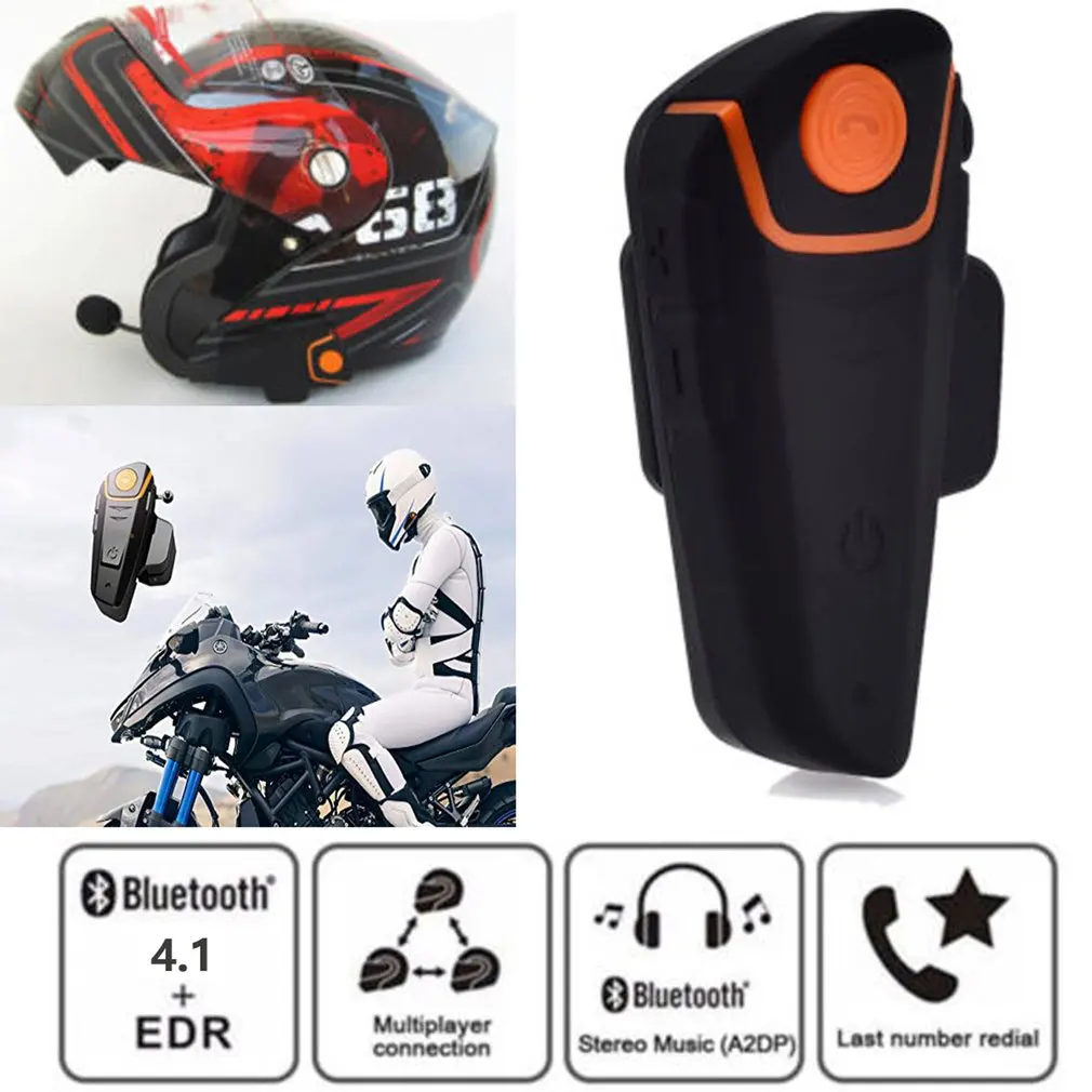 

Bluetooth-compatible Motorcycle Helmet Headset Intercom Communication Headphone Universal Wireless Interphone To 2 or 3 Riders
