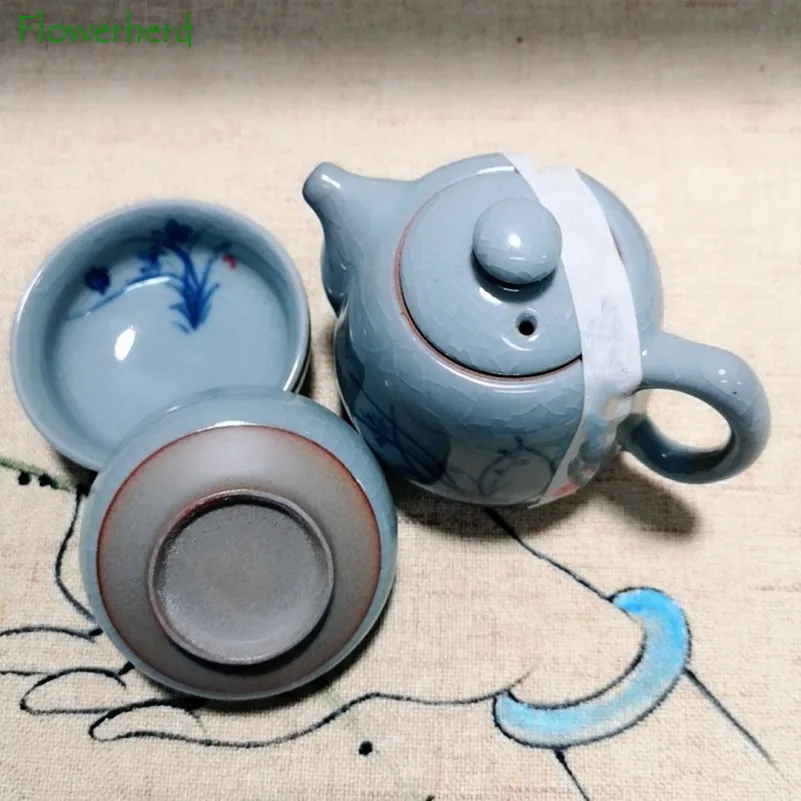 

Ceramic Porcelain Travel Kung Fu Tea Set Teaware One Pot and Two Cup Kungfu Tea Set Japanese Tea Set Tea Pot and Cup Set