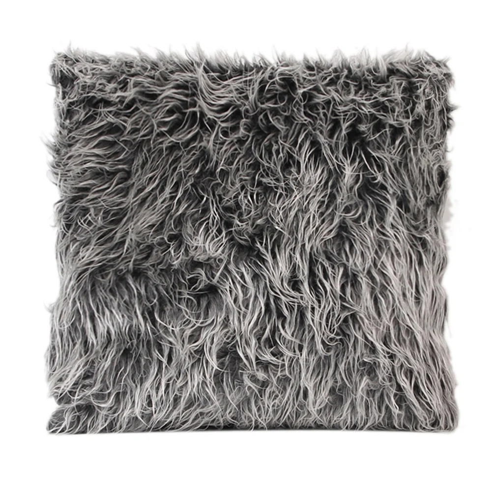 Плюшевая мягкая меховая плюшевая наволочка ручной работы для подушки украшение