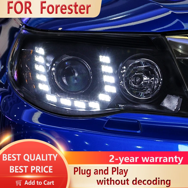 

Стайлинг автомобиля для Subaru Forester, фара 2009-2012, лампа головного света, DRL Hid, аксессуары для автомобиля