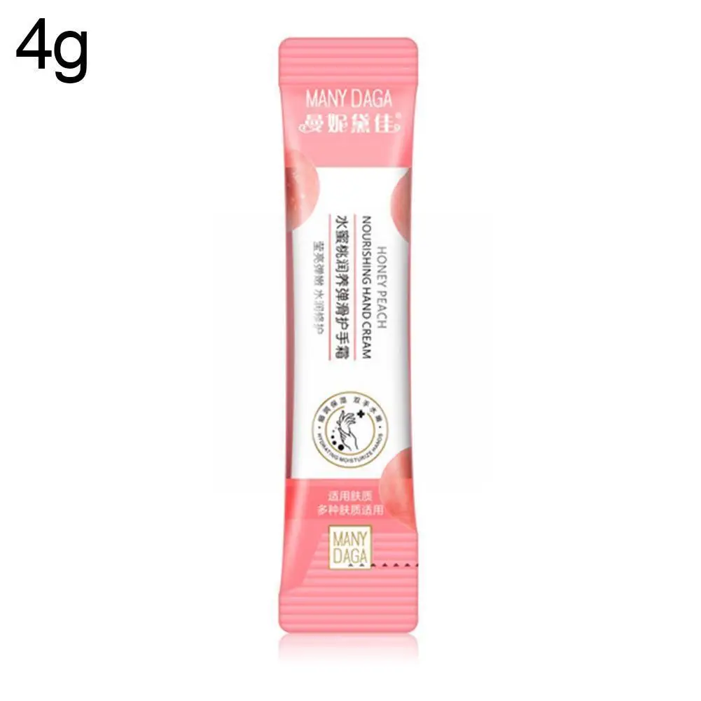 

1/5pcs Peach Moisturizing Hand Cream Moisturizing Anti-drying Autumn Care and Refreshing Skin Hand Cream 4g/piece Winter W5F9