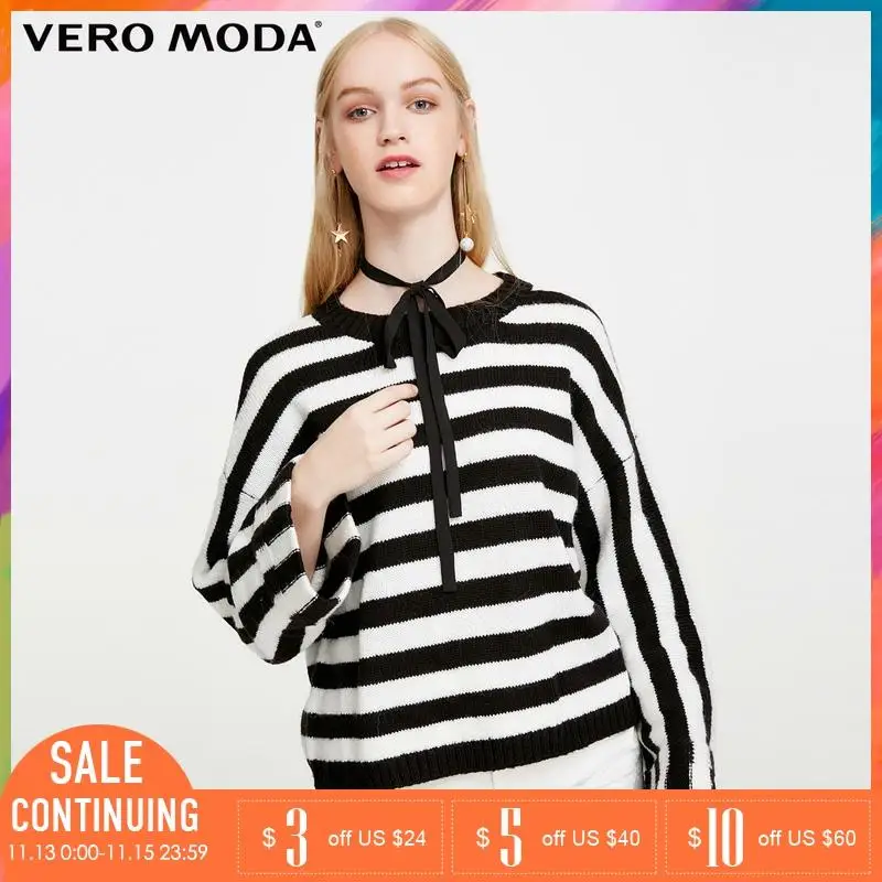 VEROMODA Бренд 2018 Новинка женский свитер тонькая ткань полосатый фасон вязанный