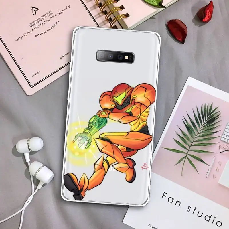 

robot metroid Phone Case Transparent for Samsung A71 S9 10 20 HUAWEI p30 40 honor 10i 8x xiaomi note 8 Pro 10t 11 mobile bags
