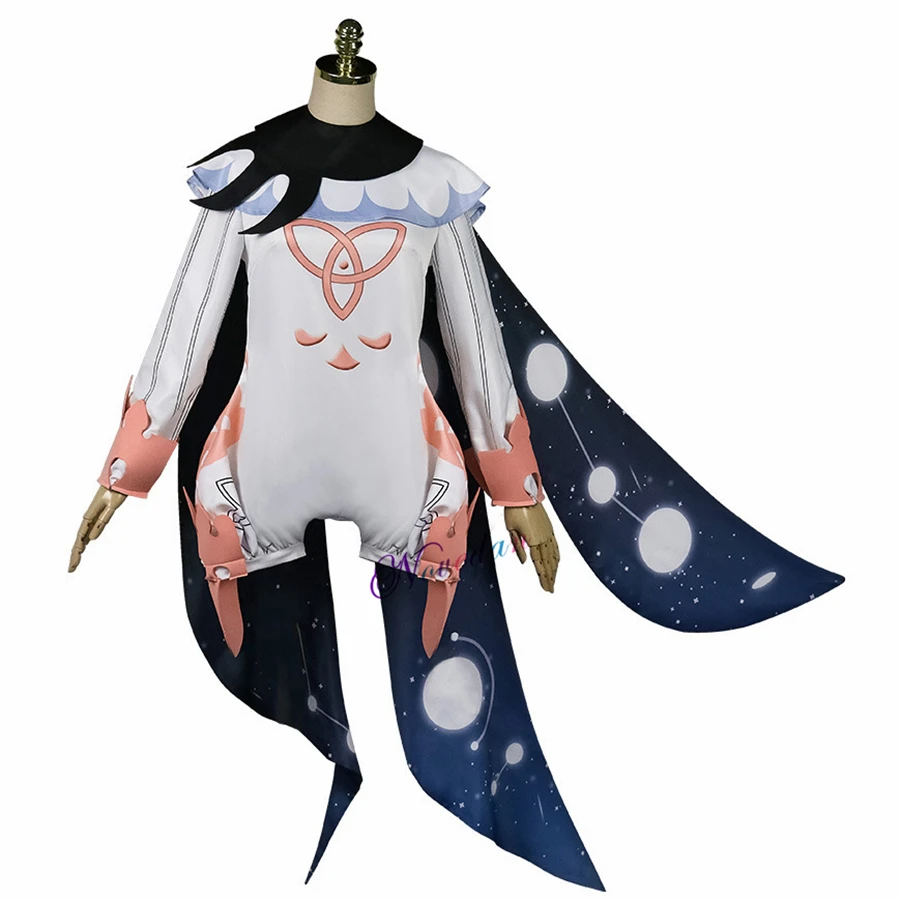 Genshin Impact Косплей паймон наряд вечернее платье униформа Аниме парик косплей