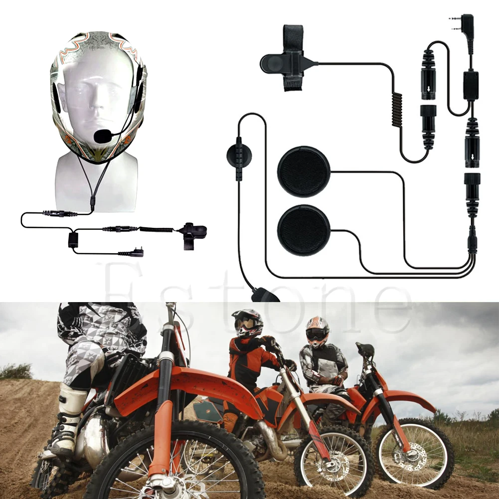 

Full Face Close Helmet Motorcycle Earpiece Headset for baofeng HYT U4LD