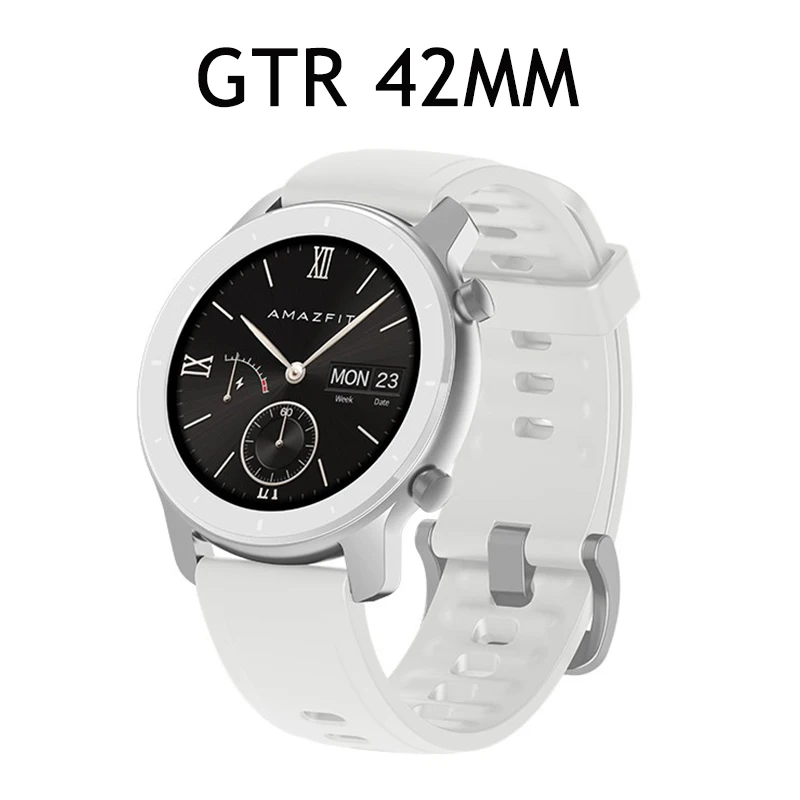 42MM White Amazfit gps+ GLONASS 42 мм gps Смарт-часы для женщин 50ATM Водонепроницаемый Фитнес-трекер Smartwatch Strava управление музыкой для Android IOS - Цвет: 42MM White
