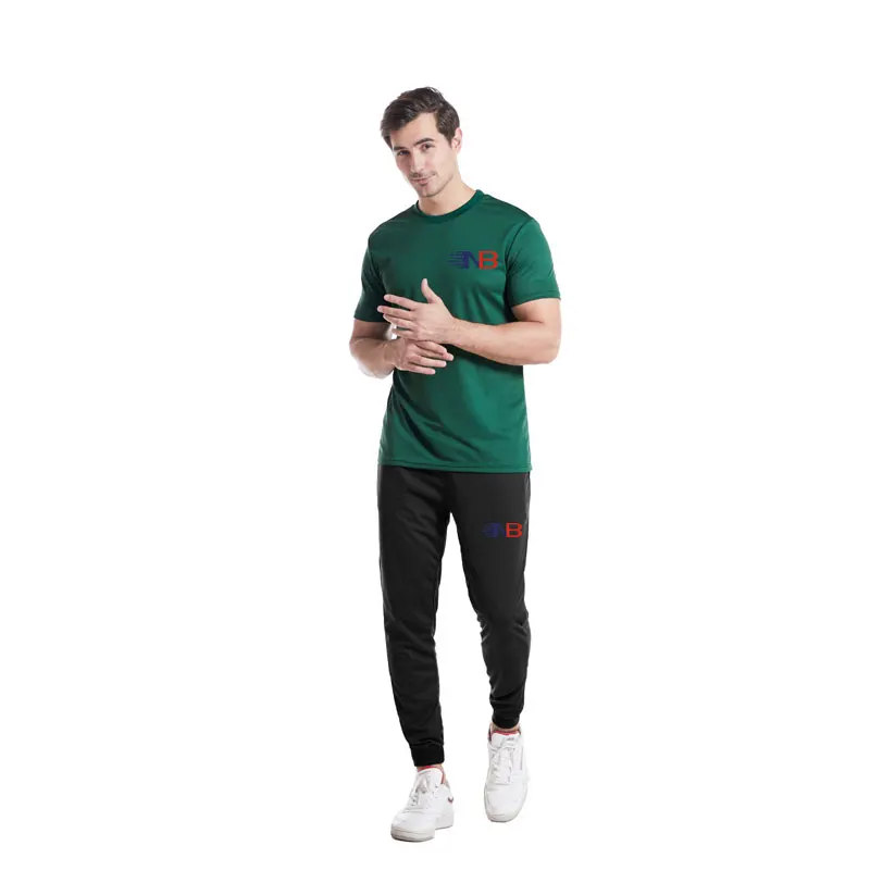 

Summer Brand Fashion Print Short-sleeved T-shirt + Casual Pants Loose Breathable Sweat Absorption Couple Sports Suit