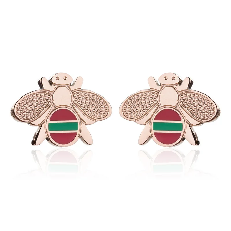 

Fashion Jewelry Earrings,Titanium steel little bee earring