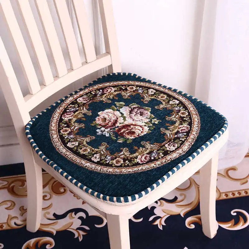 Подушка для стула в европейском стиле из синели мягкая дышащая ткань домашнего