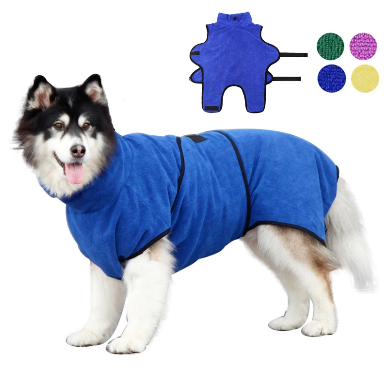 

Dog Bath Robe Super Absorbent Luxurious Soft Pet Bath for Cat Small and Large Dogs Quick Drying Pet Bathing Towel Warm Coat