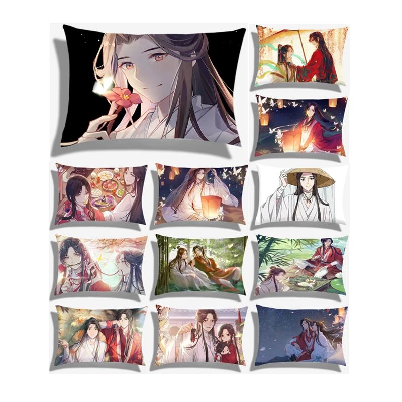 Cushion Cover Short Plush Pillowcase Heavenly God blesses the people DecorativeThrow Pillow Cushion for Sofa Bed Home 50x70