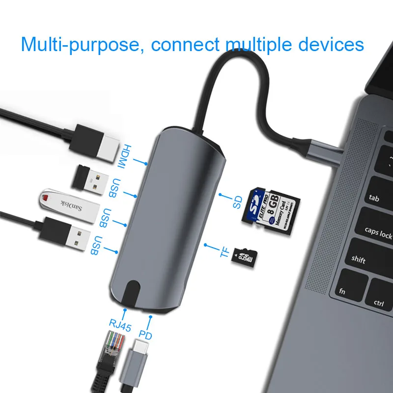 Basix usb хаб C концентратор HDMI адаптер 10 в 1 USB к 3 0 док станция для MacBook Pro Аксессуары