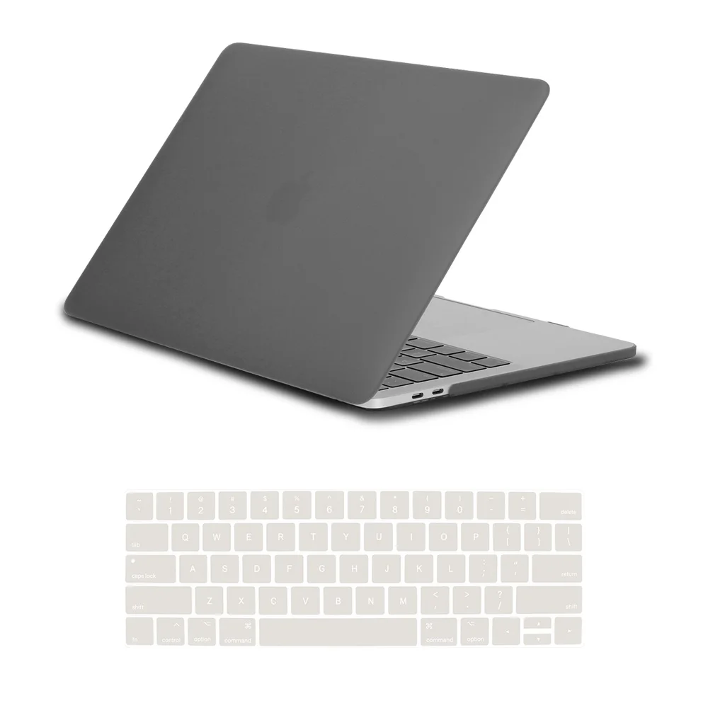 For Apple Macbook Air 11"/13"/Pro 13"/15"/16"/Macbook 12 A1534 Anti-fall Matte Gray Portable Laptop Hard Shell + Keyboard Film