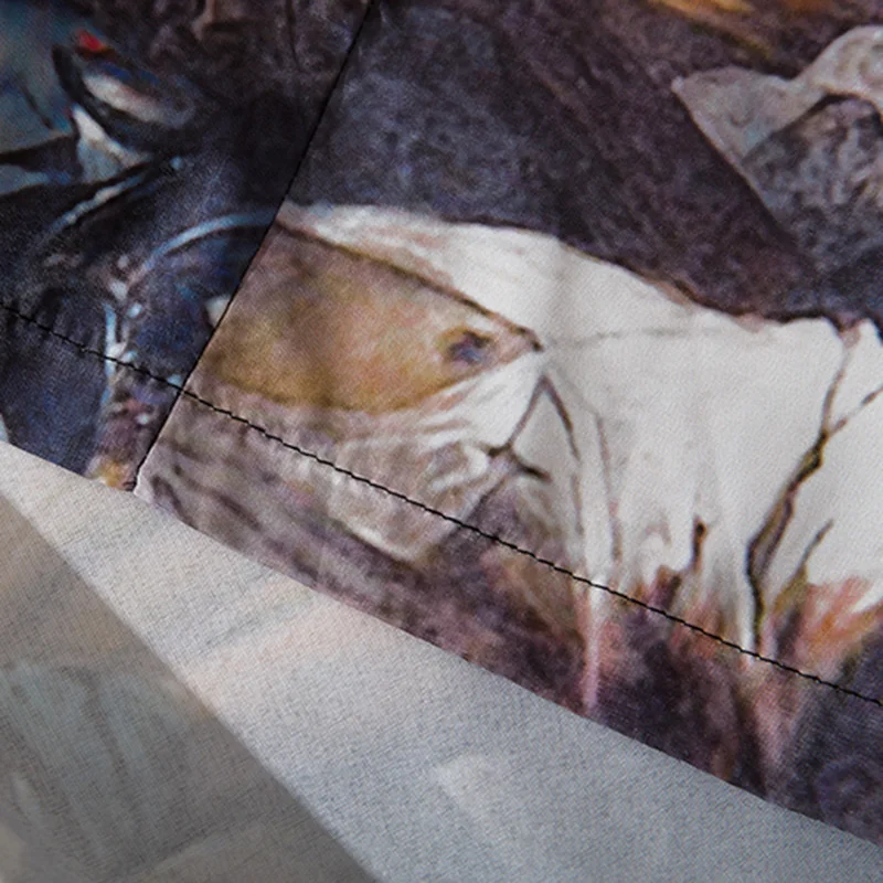 Кимоно мужское свободного покроя с японским принтом тонкая пиджак в стиле