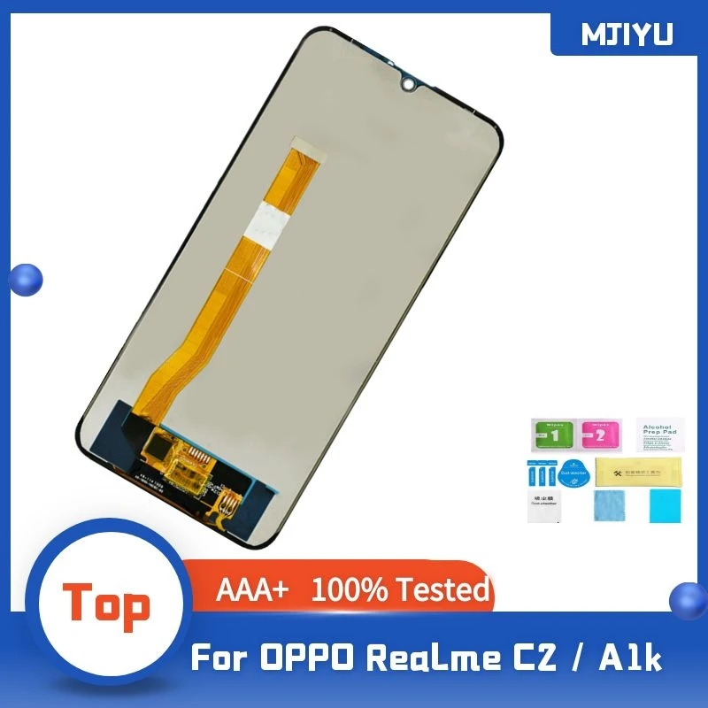 

AAA Quality LCD For OPPO Realme C2 LCD display touch panel screen digiziter sensor assembly for OPPO RMX1941 A1K lcd replacement