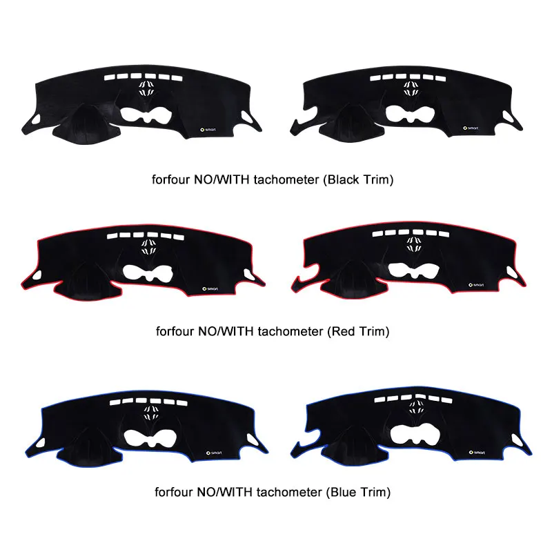 

Auto center console protection pad sun protection anti-glare pad For Smart 453 Fortwo Forfour Dust pad Car Accessories Interior