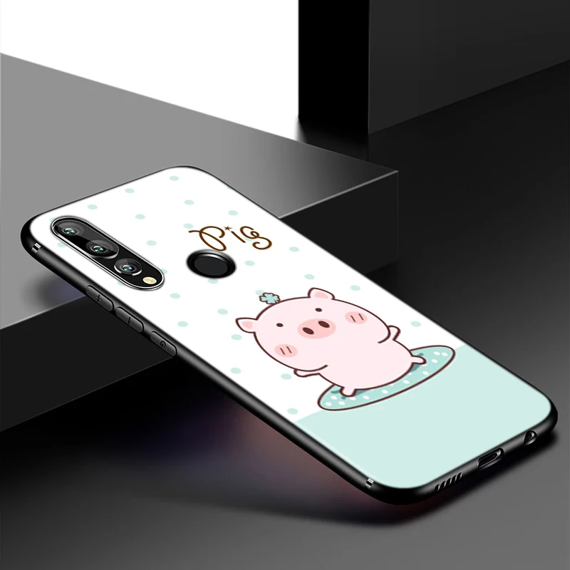 

Silicone Cover Cute Cartoon Pig pink for Huawei Honor 10i 9X 8X 20 10 9 Lite 8 8A 7A 7C Pro Lite Phone Case