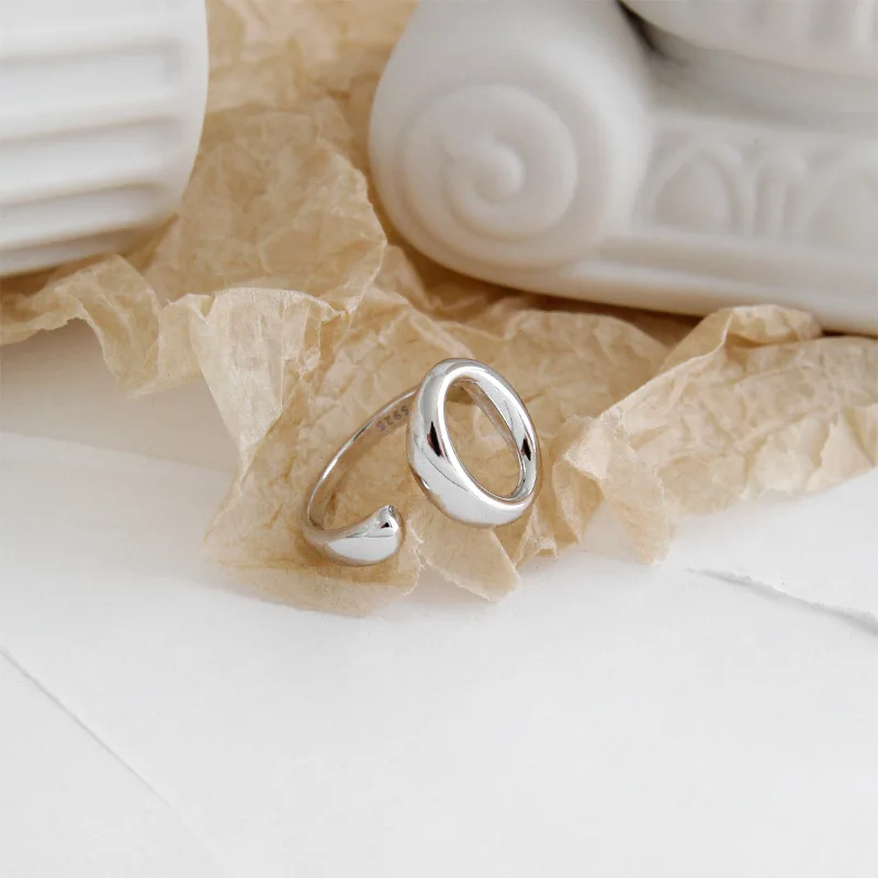 YPAY 100% настоящее 925 пробы серебряные открытые кольца для женщин Корея INS