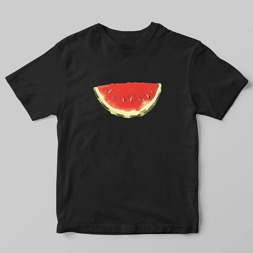 Симпатичные с фруктовым принтом в виде Арбузов футболка для женщин эстетическое