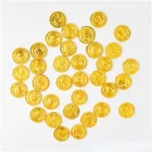 1050100 шт., пластиковые золотые монеты пирата