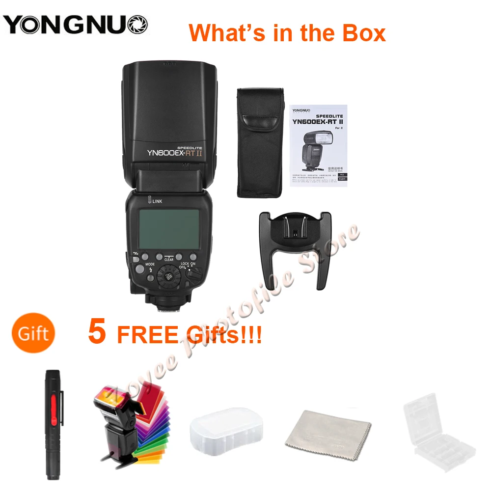 Вспышка YONGNUO YN600EX-RT II GN60 TTL 2 4G беспроводная из быстрорежущей стали 1/8000s для