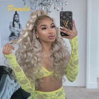 grey blonde human hair wig pre plucked curly ombre lace front wig 250 high density 30inch brazilian for black women