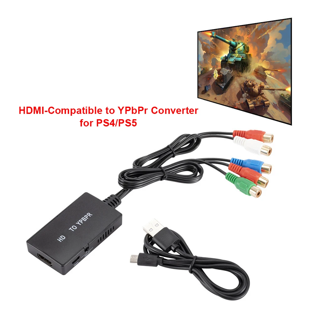 

Адаптер для компонентов, поддержка DVD плееров, HDMI-совместим с YPbPr HD TV, видеокабель-сплиттер для PS4 PS5 Xbox