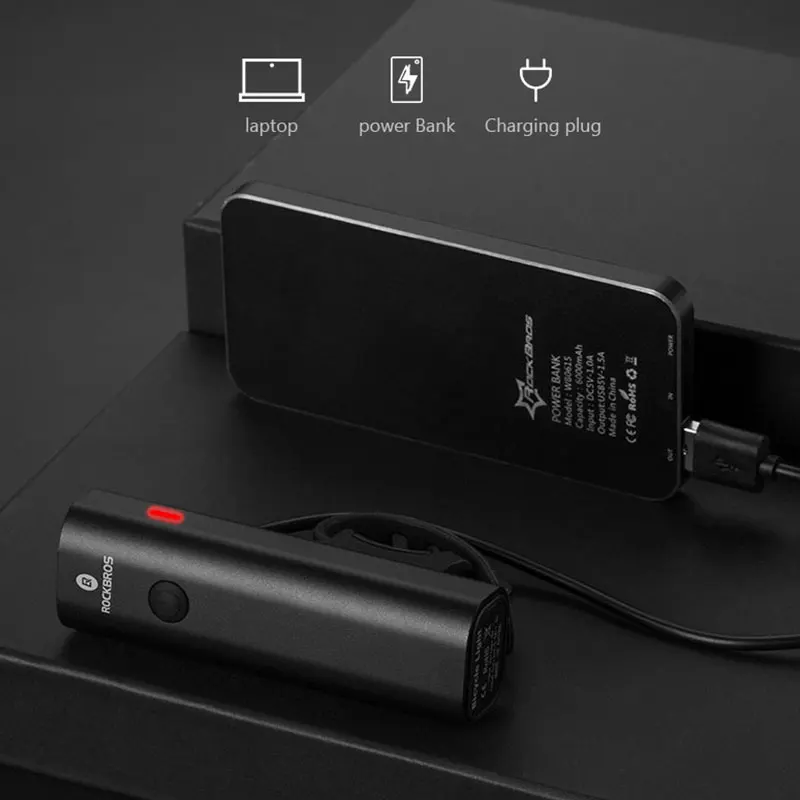 Велосипедный светильник ROCKBROS водонепроницаемый передний фсветильник с USB