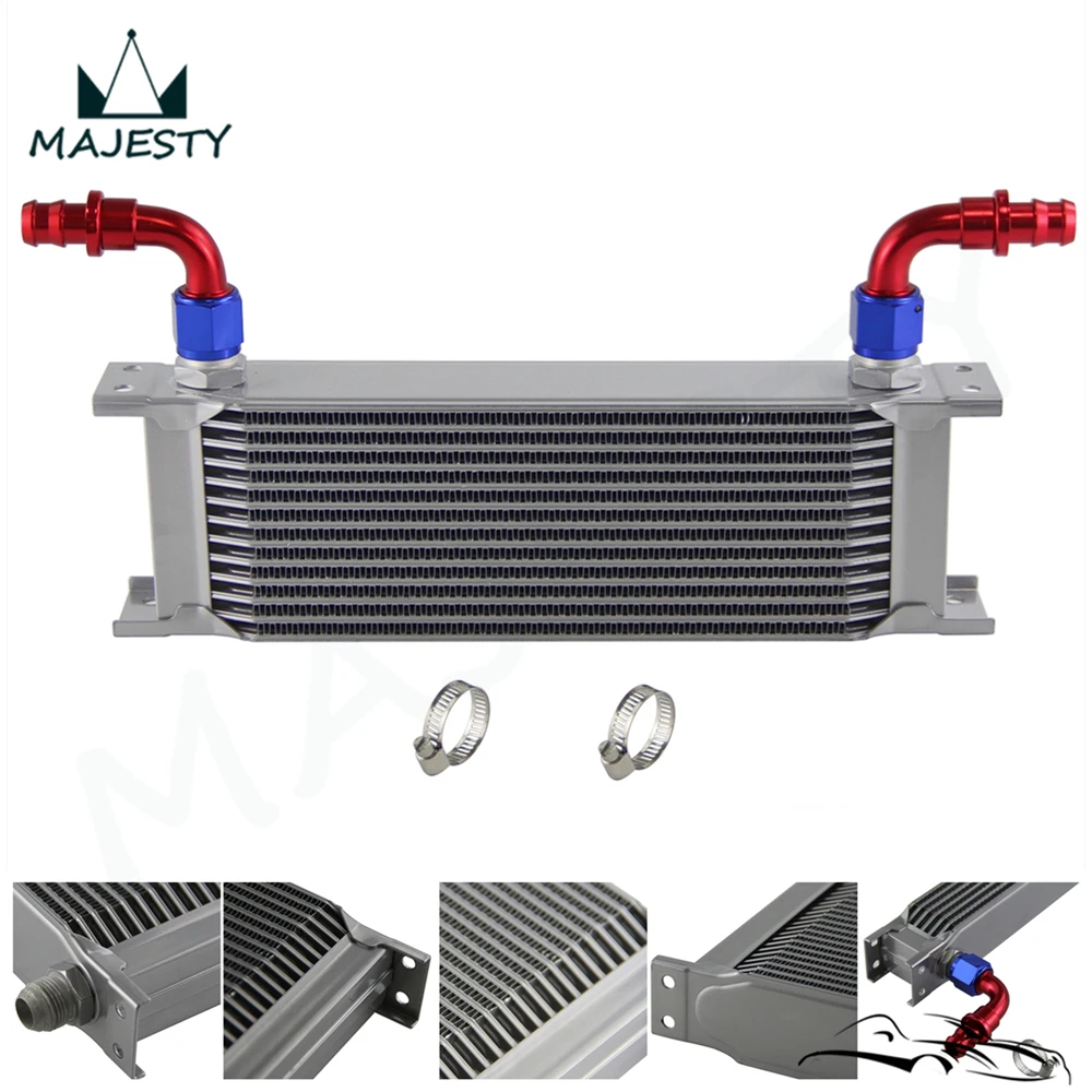 

13 ROW 10AN UNIVERSAL ENGINE OIL COOLER WITH 2PCS HOSE FITTINGS