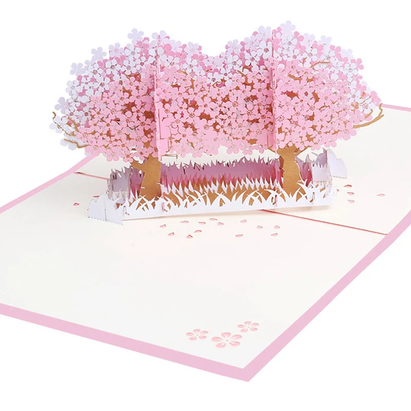 Открытка лазерная резка конверт 3D Pop up поздравительная открытка бумага Оригами