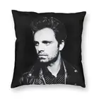 Двухсторонний чехол для диванной подушки, декоративные подушки для дома, с принтом в виде красавца Себастьяна Стэна