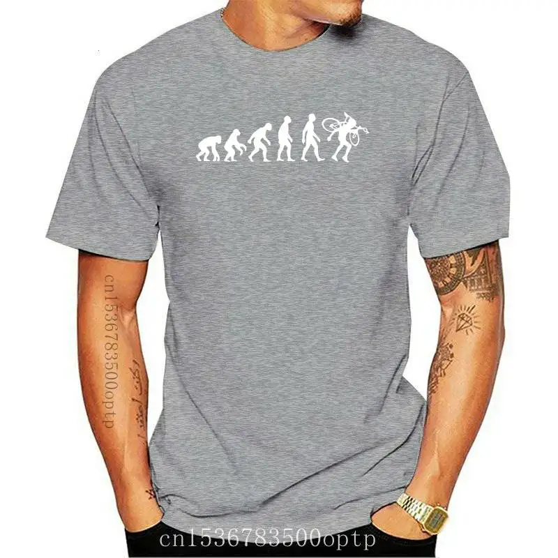 

New Evolution Of Man Cyclo-cross - Mens T-Shirt - Cyclocross - Bicycle - Print T Shirt Mens Short Sleeve Hot Tops Tshirt sbz335