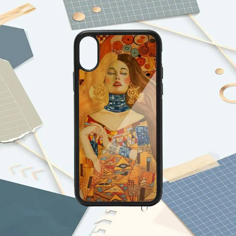 

Gustav Klimt Kiss retro art Phone Case PC for iPhone 11 12 pro XS MAX 8 7 6 6S Plus X 5S SE 2020 XR