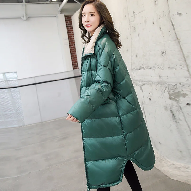 Зимнее пальто женское 2019 зимнее белое пуховое Женская длинная пуховая Парка