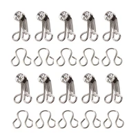 10 set rhinestone hook and eye fasteners for dress skirt collar bra sewing collar hooks for clothes bras
