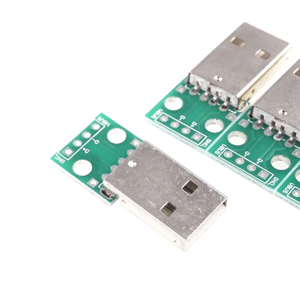 500 шт. DIY USB 2 0 Тип A штекер для DIP 4 Pin сквозные отверстия разъем адаптера PCB 54 мм