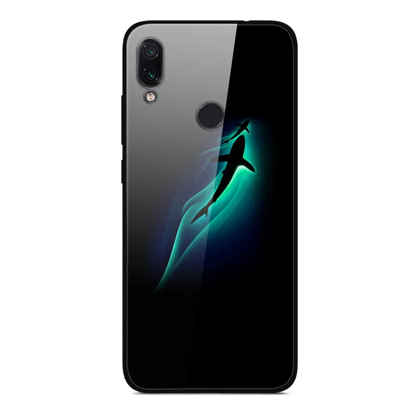 22 Для Xiaomi Redmi 7 Чехол из закаленного стекла твердая задняя крышка для Xiaomi Redmi Note 7 чехлы для телефонов силикон бампер Coque на Redmi7 Note7 - Цвет: 22